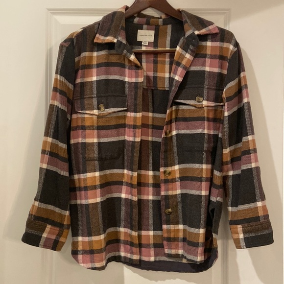 American Eagle Outfitters Women’s Oversized Flannel Shacket Size Small - Picture 1 of 5